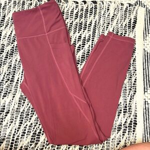 Athleta Salutation Stash Tight Mauve Leggings Size Medium